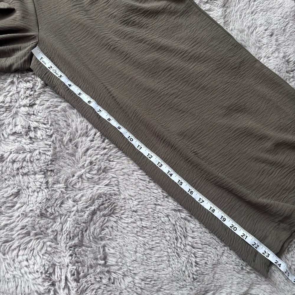 Calvin Klein olive green sleeveless tie waist wide leg jumpsuit size 8 - Picture 5 of 9